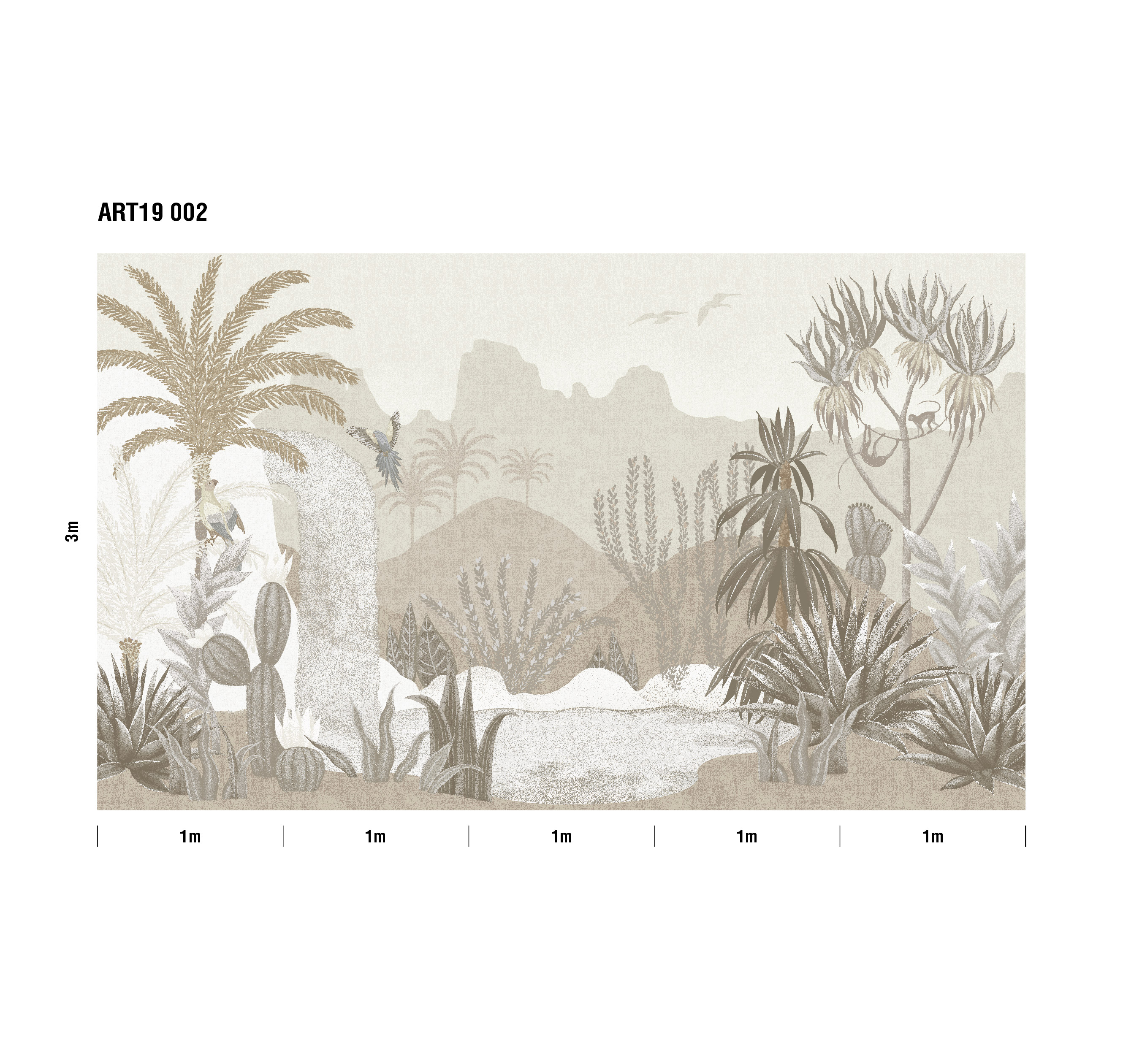 Панно Loymina Пейзаж 2 Сады Клеопатры ART19 002 3×5